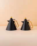 Shomokh Flask Set 2 Pcs Press Button Lid Top View Steel Flask REEMA Art
