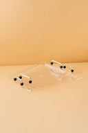 GF3 Acrylic Serving Tray Set 2 Pcs Reinforced Handle Detail View REEMA Art
