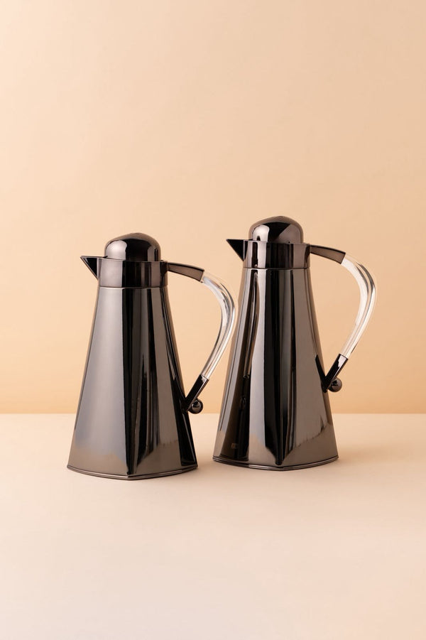Fakhr Flask Set 2 Pcs 1L 0.75L Steel Insulated Flask Side View REEMA Art
