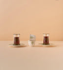  GC1 Double Wall Arabic Tea Coffee Set 18 Pcs Honey View 10 REEMA Art