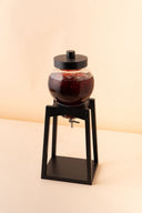 ZW10 Drink Dispenser 2L Black Bamboo Wood Base Glass Dispenser REEMA Art
