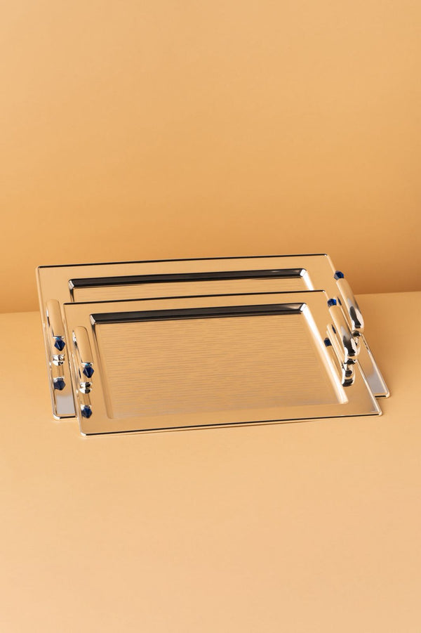 TP2 Rectangular Steel Serving Tray Set 2 Pcs View 6 REEMA Art
