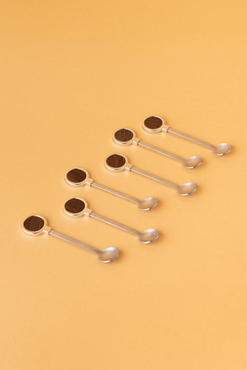 HF6 Stainless Steel Teaspoon Set 6 Pcs Arabic Tea Spoons REEMA Art