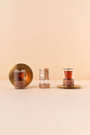 GC1 Double Wall Arabic Tea Coffee Set 18 Pcs Honey View 3 REEMA Art
