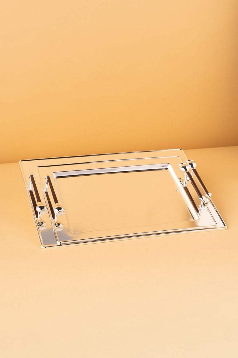 TP2 Rectangular Steel Serving Tray Set 2 Pcs View 5 REEMA Art
