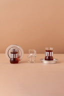 GC1 Double Wall Arabic Tea Coffee Set 18 Pcs Honey View 5 REEMA Art
