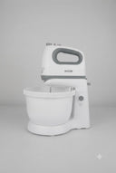 Kion Hand Mixer 300W 3.5L Bowl 5 Speeds Turbo Silver White REEMA Art


