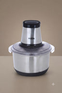 Keon Food Chopper 400W 2L Stainless Steel Bowl Four Blades Two Speeds Silver REEMA Art