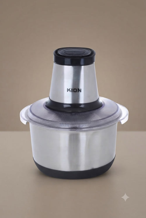 Keon Food Chopper 400W 2L Stainless Steel Bowl Four Blades Two Speeds Silver REEMA Art