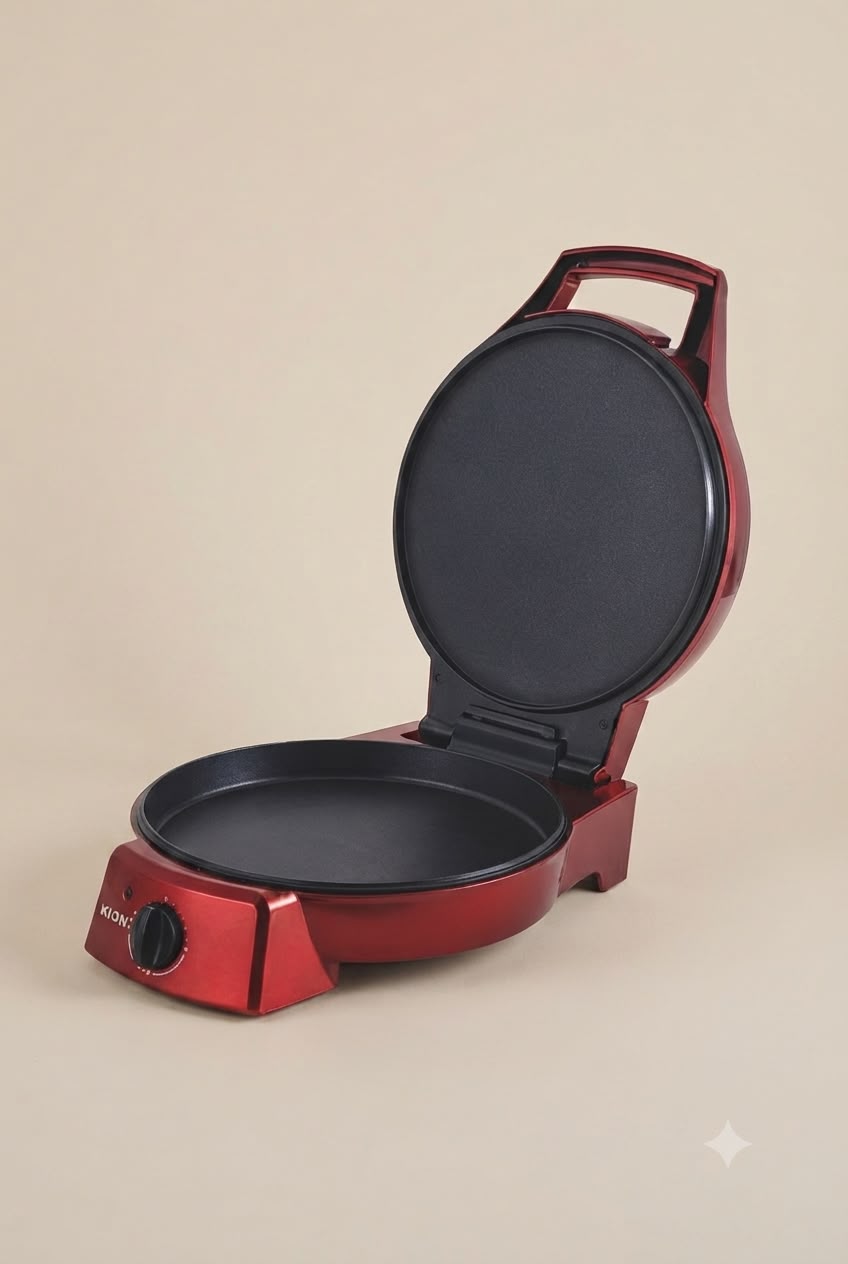 KION Pizza Maker 1800W Red 12-Inch Non-Stick Plate 240V REEMA Art
