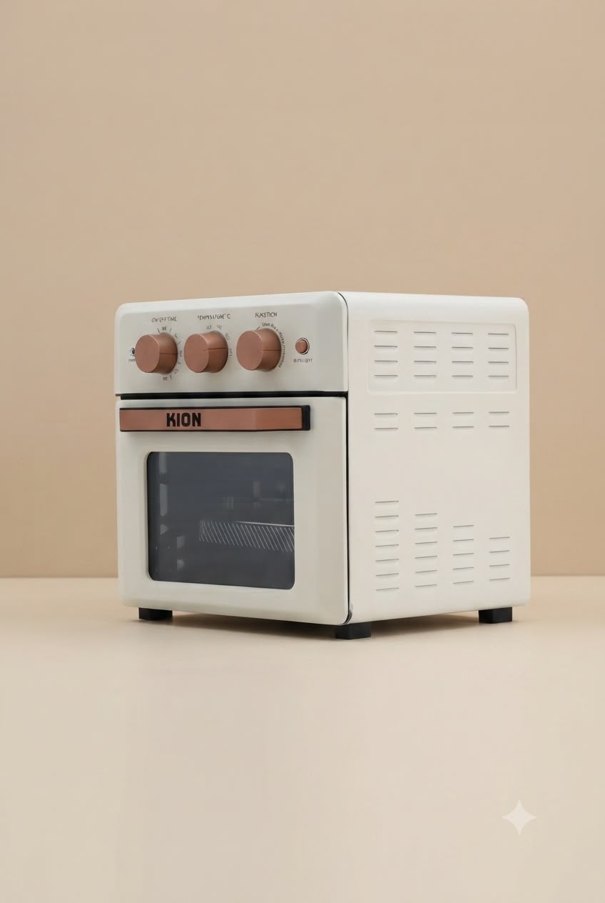 Kion 2-in-1 Oven Air Fryer 1500W 18L Stainless Steel Glass Door Interior Lighting White REEMA Art

