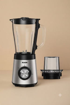 Keon Multi-Purpose Blender 500W 1.5L Glass Jug Two Speeds Grinder Silver REEMA Art