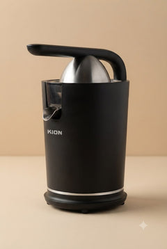 Kion Citrus Juicer 100W Black Two Cone Sizes Stainless Steel Press Button REEMA Art
