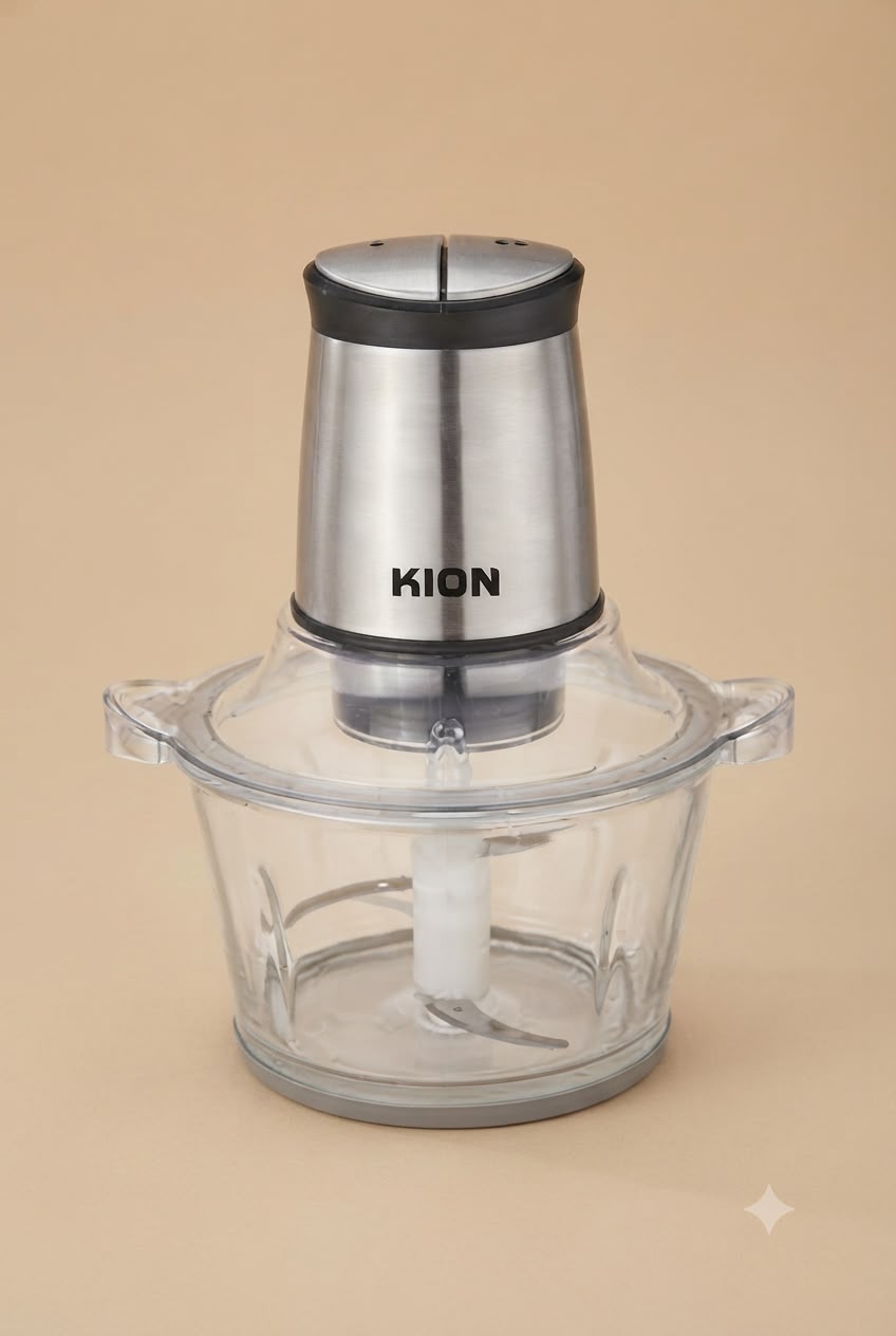 Keon Vegetable Chopper 400W 1.5L Steel Bowl Four Titanium Blades Silver REEMA Art
