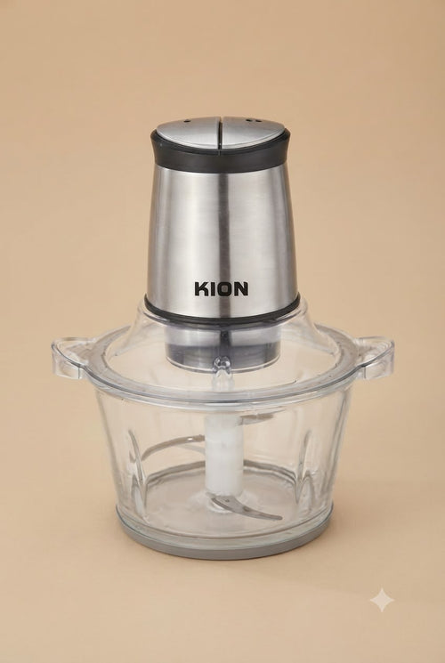 Keon Vegetable Chopper 400W 1.5L Steel Bowl Four Titanium Blades Silver REEMA Art
