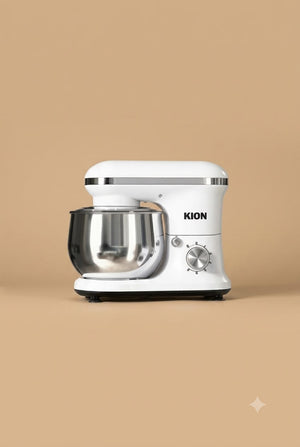 Stainless Steel Stand Mixer 1000W 5L Bowl 6 Speeds Safety Lock White REEMA Art
